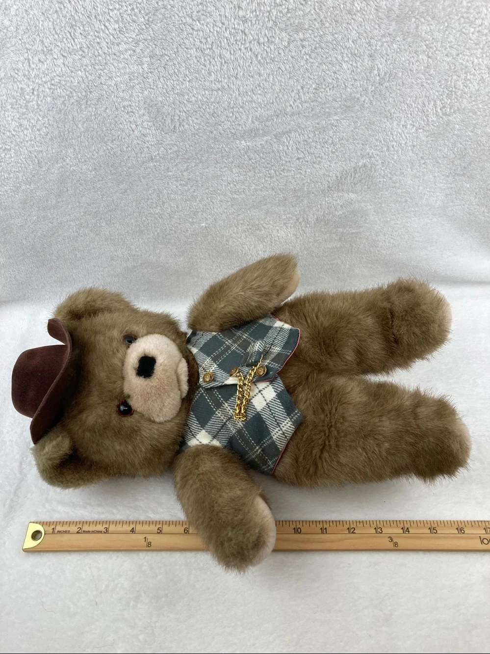 VTG Applause Chaz Brown Gentleman Cowboy Teddy Bear Plush Stuffed Animal Toy 16”
